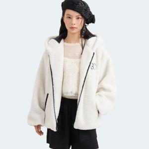 [럭키슈에뜨]페이크 퍼 후드점퍼 LQOAW25200