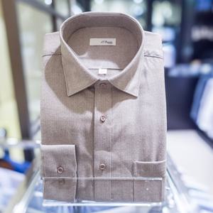 [듀퐁] 남성 일반핏 솔리드 기모 긴팔 와이셔츠 (SE5FM11LS165SBE