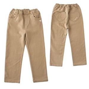 [블루독8-키즈] 베이지 하트포켓스트레이트팬츠 여아 기모 면스판바지 두돌선물 초등학생 25C7541051