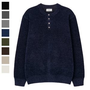 남자 지크 벨벳 헨리넥 라운드 니트 SG-KN-Q085-네이비