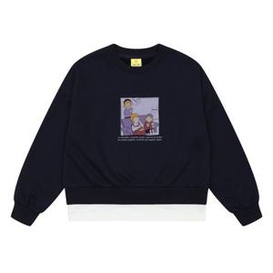 [에꼴리에]MARIO여아 본딩 레이어드 프린팅 맨투맨 티셔츠 21R0763_NY