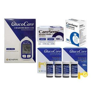 녹십자 글루코케어 혈당계+혈당지100+솜100+침110