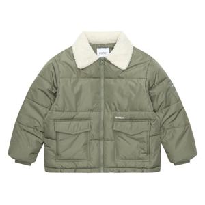 에꼴리에 여아 양털 카라 패딩 점퍼 21D0158_KH