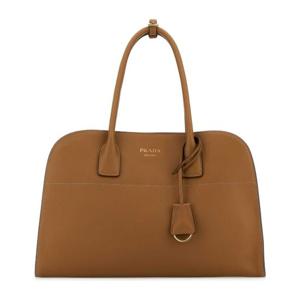 프라다 카멜 가죽 미디엄 더블 탑 핸들 백 1BG571VOOY2CYS F03B