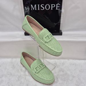 [미소페]By미소페 여성 펀칭 디테일 로퍼 112HT319SD006 LGREEN