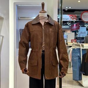 아날도바시니 DP02 레자배색 수웨이드 하프자켓 AY10JK64S