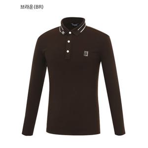 [디즈니골프]남성 기모 니트 배색 카라 티셔츠 SO3MTS004-BR)_US