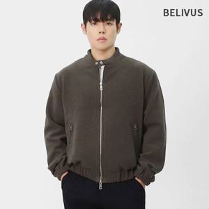 빌리버스 남성 데일리 블루종 울 블랜드 점퍼 스탠드카라 미니멀 자켓 BROV002