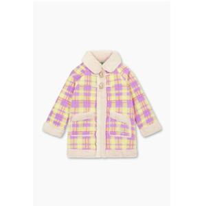 [베네통 키즈] 플리스 체크 무스탕 QACT04561LV_라이트바이올렛
