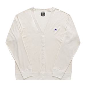 니들스 가디건 LQ251 0105 울 저지 브이넥 로고 남성가디건 당일발송