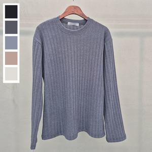 남자 간절기 왕골지 라운드 긴팔 니트 5C-KN-Q108-회색