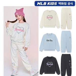 [MLB키즈] 스트릿 하트 아트웍 여아 맨투맨세트 7FS2H0356