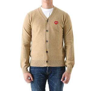 꼼데가르송 X 인베이더 픽셀 와펜 울 가디건 카멜 AZ N084 051 3