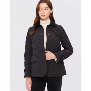 헤지스 여성 24FW 가격인하스테디셀러퀼팅 블랙 체크 안감 숏 퀼팅 점퍼 WSJU4D9C1BK