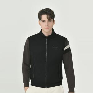 헤지스골프  블랙 남성 리버시블 방풍 니트 베스트 집업(HUSW5D715BK)