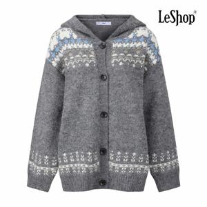 [르샵] 후드 노르딕 버튼 니트 가디건 (BPAKC006A)