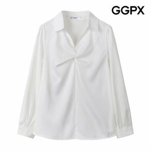 [GGPX] 오픈 카라넥 트위스트 셔츠 (GPASH010F)