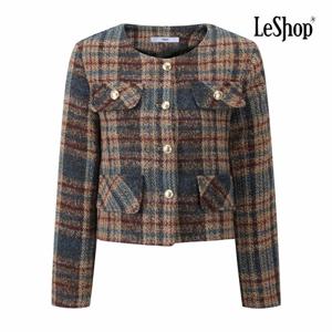 [르샵] 크리스마스 스마일 체크 트위드 자켓 (BPAJK008A)