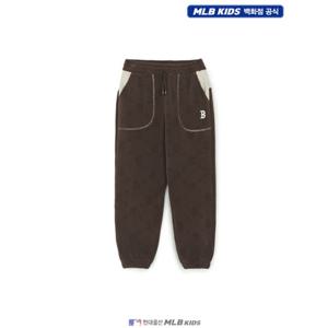 [MLB키즈US] (7APTM0356-43BRS) 아웃도어 모노그램 플리스 조거 팬츠 아동바지 키즈바지