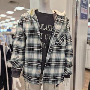 에스핏 HC23 체크 후드남방 SJZ710MCSH02