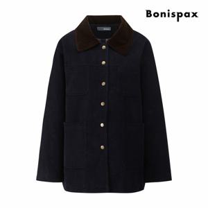 [보니스팍스] 배색 카라 오버핏 코듀로이 자켓 (XPBJK001M0)