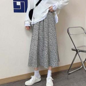 A라인 허리 밴딩 스커트 여성 롱치마 데일리 여친룩 허리밴딩치마