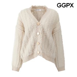 GGPX  날개 퍼 포 버튼 가디건 GPBKG018F
