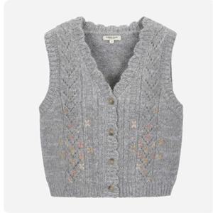 [써스데이아일랜드](T258MVT246W)플라워 자수 니트 베스트