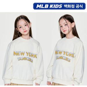 [MLB키즈] 스트릿 베이직 레터링 기모 아동 맨투맨 7AMTB1356-50CRS