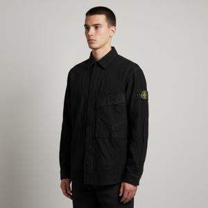 클리어런스  스톤아일랜드5F 1200020 S0229 V0029 와펜 코듀로이 셔츠 자켓 블랙