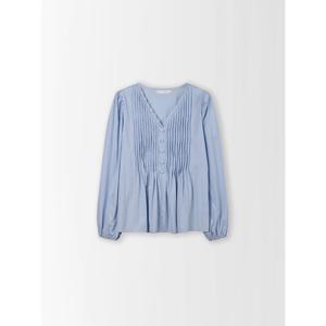 [코인코즈]V넥 플리츠 블라우스_CD5AB714