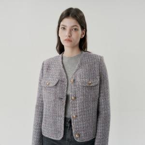 [코인코즈]코인코즈 브이넥 가슴포켓 트위드 자켓_DW4WJ103