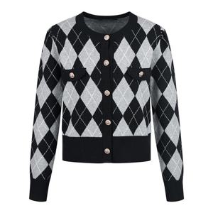 [코인코즈]코인코즈 아가일 패턴 가디건_DK4WD604