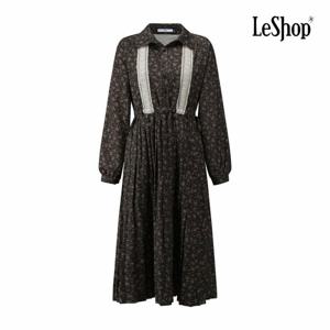 [르샵] 레이스 포인트 라인 플라워 플리츠 원피스 (BPBOP004A)