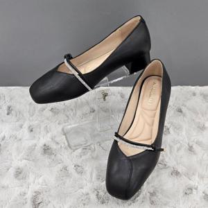 [탠디]보석 스트랩 펌프스 X2HS50DF27 G-BLACK 2SD JJ