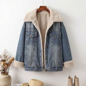 엘레나 페이크퍼 데님점퍼_NC4JP078