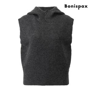 [보니스팍스(여성의류)]블렌디드 후드 니트 베스트 XPBVT005M0