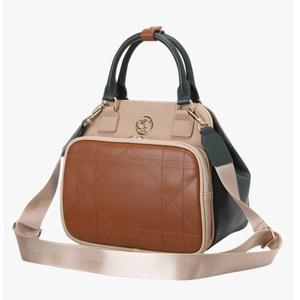 [엘르골프]여성 퀼링 자수 배색 포인트 토드백 6K67501-722 다크