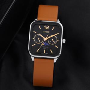 카시오 MTP-M305L-1A 클래식 빈티지 문페이즈 카플워치 남자 가죽 시계 d