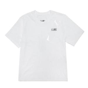 25SS MM6 메종마르지엘라 MM6 패치 테이프 크롭드 반팔티셔츠 S52GC0336 M20048 101