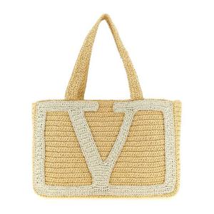 발렌티노 비바슈퍼스타 크로셰 라피아 라지 쇼퍼백 W2B0S10QET