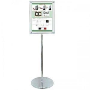 자석액자 스탠드(APS-1000CP) B3 크롬 백색펄판넬 광고판 스탠드메뉴판 홍보물 스탠드형안내판 메뉴판거치