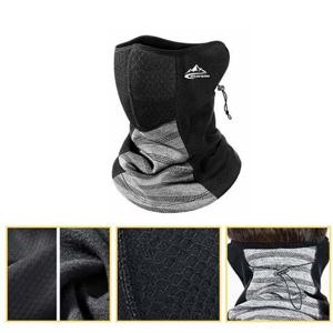 방한 넥워머-블랙그레이(약64x36cm) 벌집구조 통풍 레져 야외 방한용품 등산 캠핑 낚시 자전거 얼굴보온 바람차단 얼굴바람 스트랩 사이즈조절