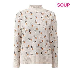 [숲]가든 플라워 자수 하프넥 니트 S5CLK16