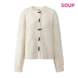 [숲]데이지 가든 자수 울 니트 가디건 S5CGD09