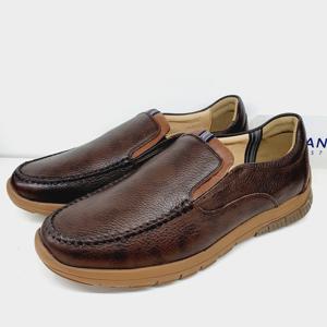 [엘칸토]천연  소가죽  남성  광폭  슬립온  로퍼 LCMC65U313_KG