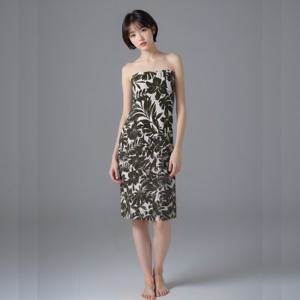 [바바라(언더웨어)]야자수 인견 나염 여성 골프 가운 AGW4602S