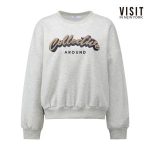 비지트인뉴욕  기모 부클 레터링 맨투맨 티셔츠 (V5BLT13)