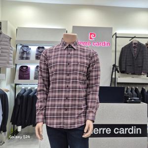 [피에르가르뎅]배색 중체크 양기모 노멀핏 셔츠 PPWS4606-78