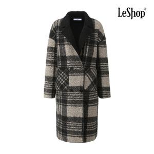 [르샵]리버시블 더블 카라 체크 부클 롱 코트 BPCCT001A